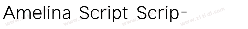 Amelina Script Scrip字体转换